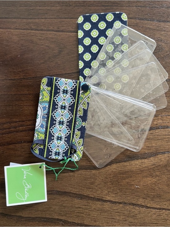 Vera Bradley Handbags - NWT Vera Bradley Floral Navy & Lime ID/Card Wallet